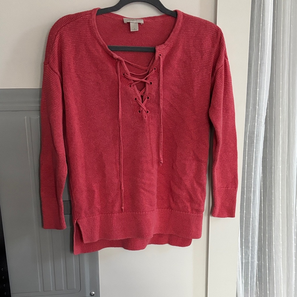 LOFT Coral Knit Sweater